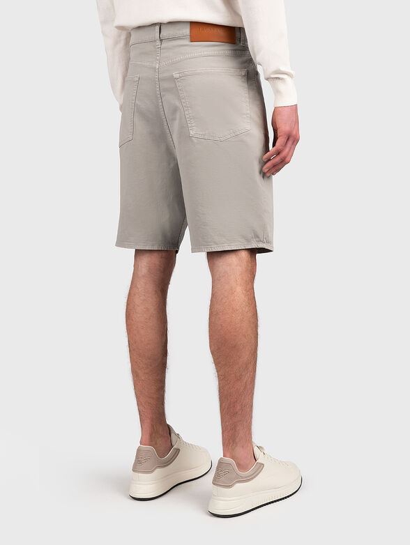 Dark blue denim shorts - 2