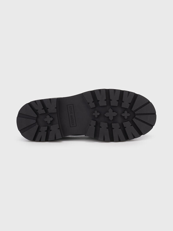 OCCUPY black leather loafers - 5