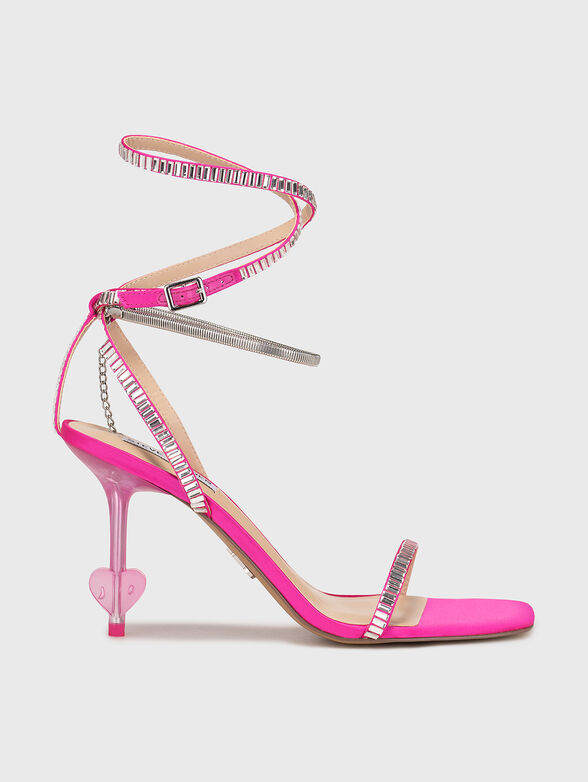 VIBRANCY heeled sandals with shiny accents - 1