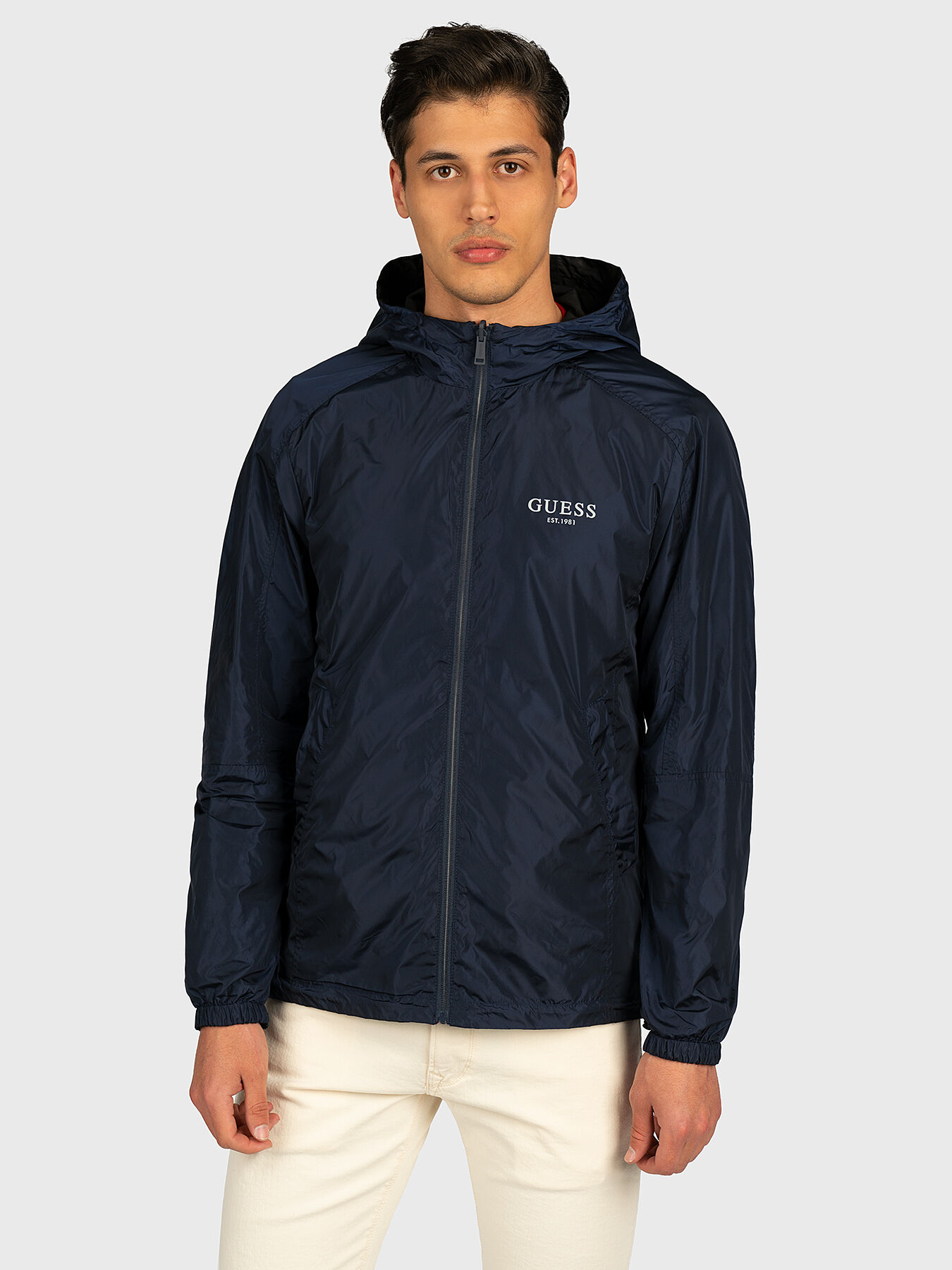 guess mixed media reversible jacket