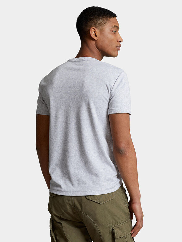 Grey T-shirt with logo accent - 3