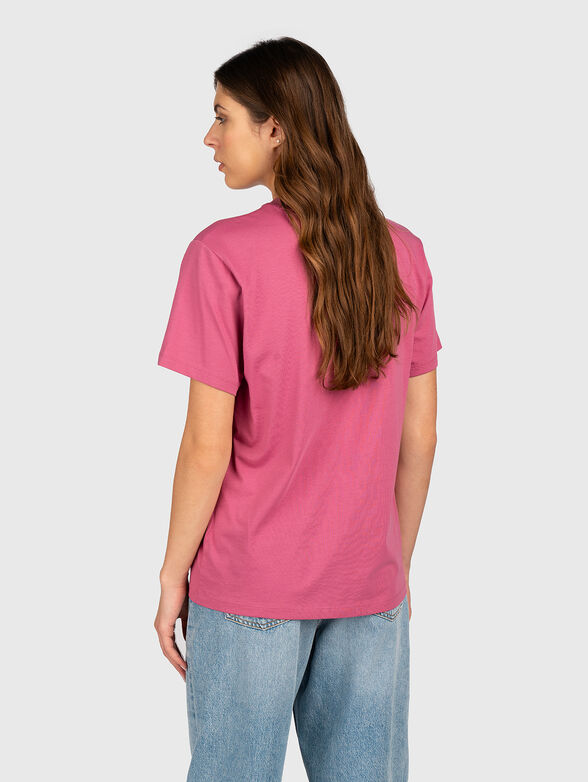 T-shirt with oval neckline and logo - 2