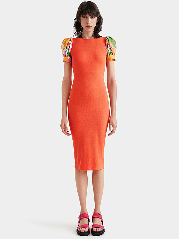 strapless open back dress Orange Slush Short Dress M