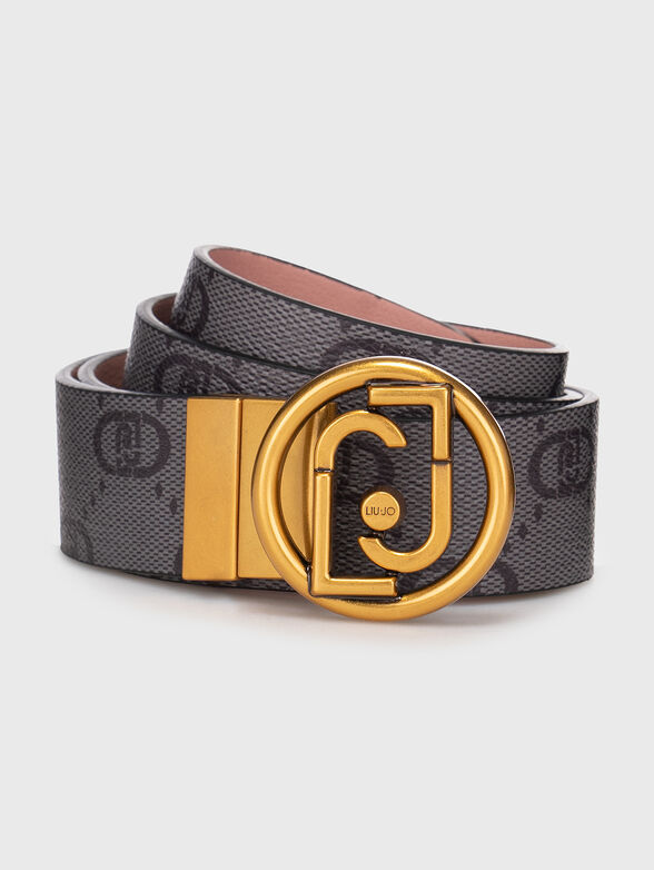 Reversible belt with monogram print - 1