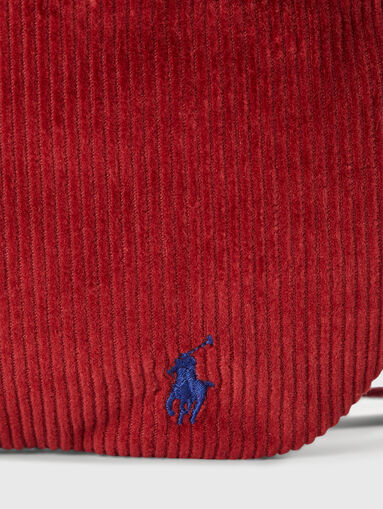Red waist bag with logo embroidery - 5