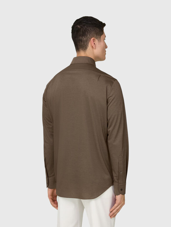 Brown long-sleeved shirt - 3