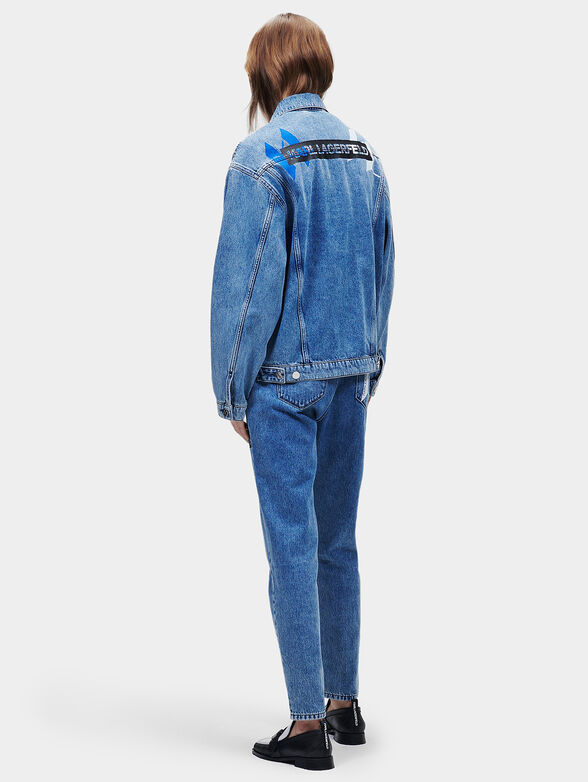 Denim jacket with logo print - 2