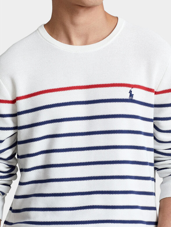 Sweater with accent stripes - 4