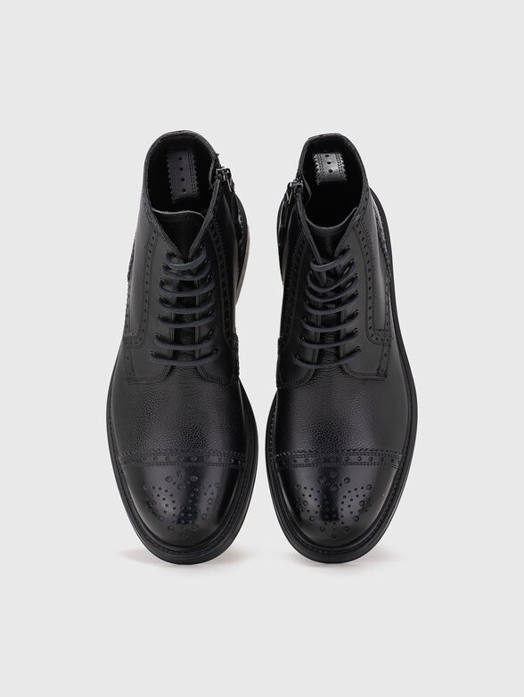 Black leather shoes - 6