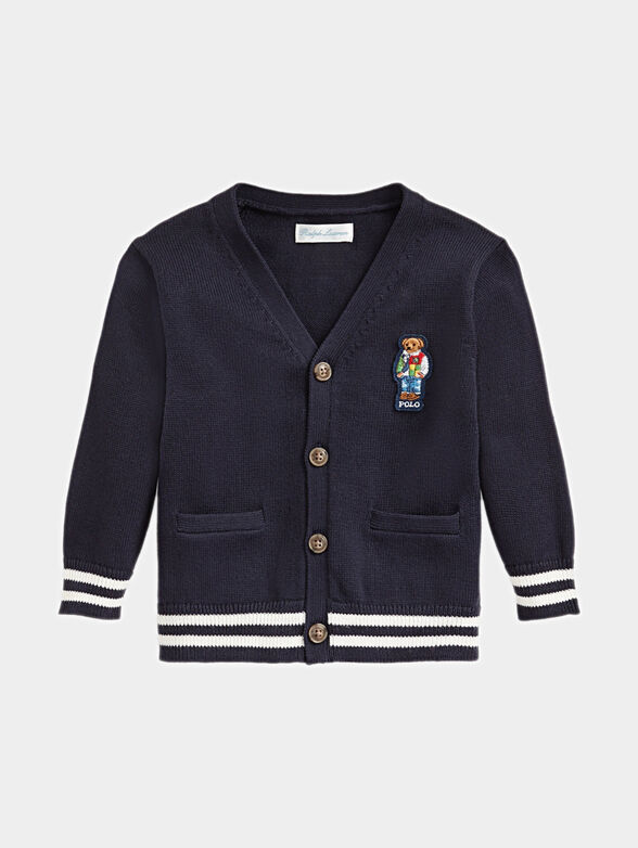 Cardigan with logo detail - 1