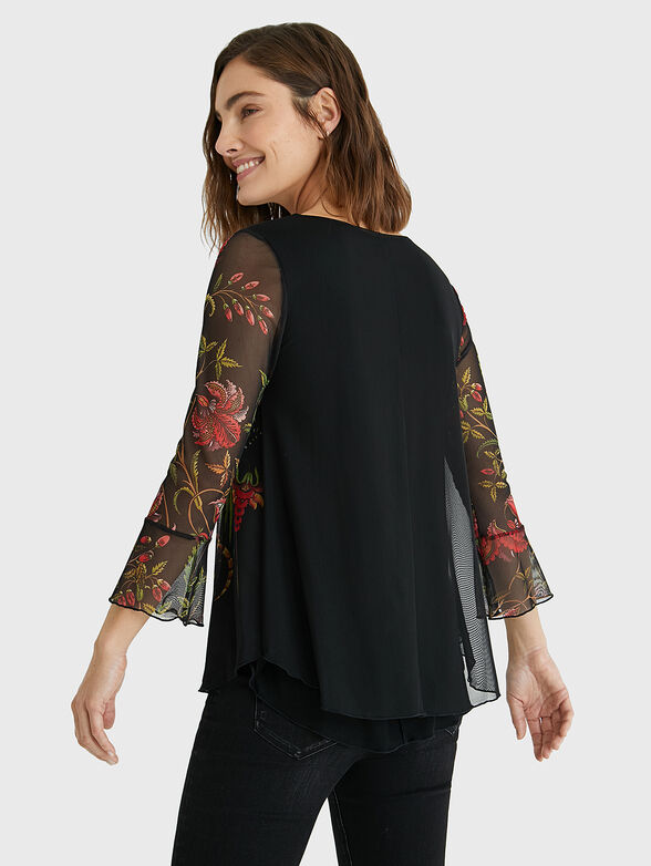 SANDRINI Blouse with contrasting print - 3