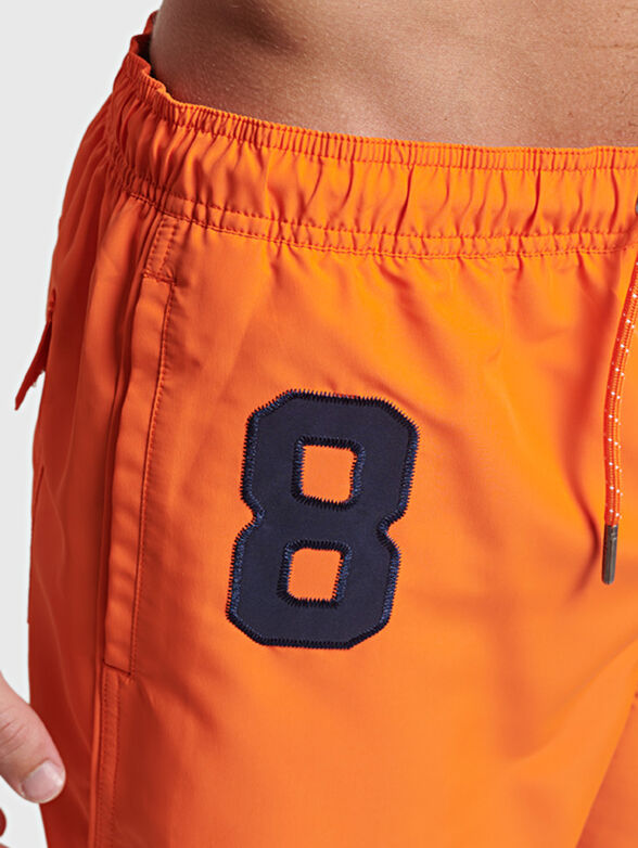 VINTAGE POLO blue beach shorts with embroidery - 2