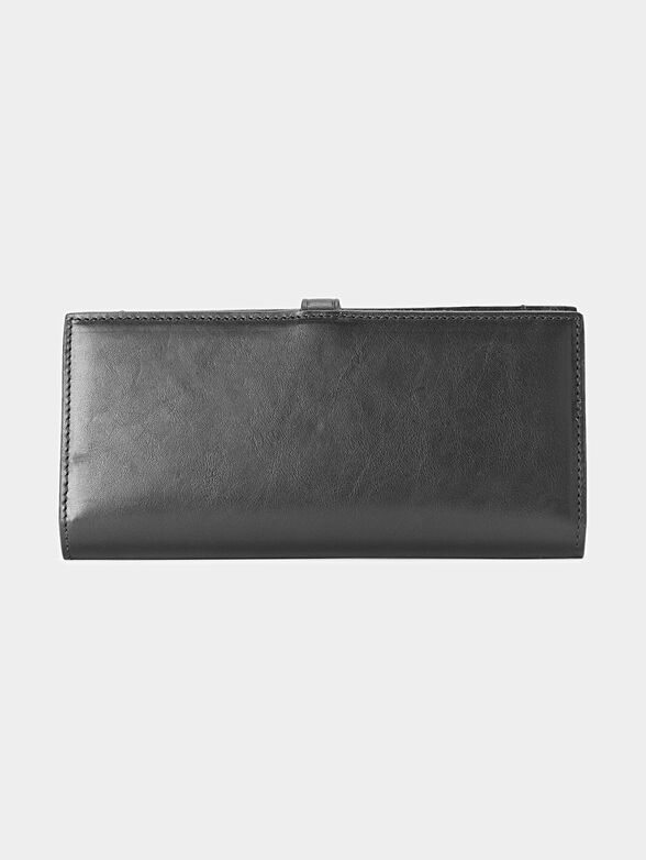 Leather wallet with logo - 1