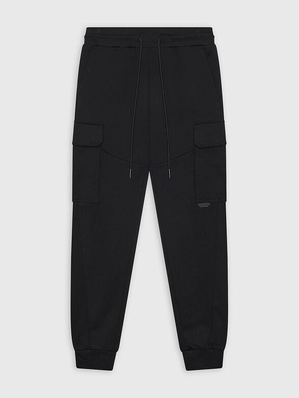 Sports cargo pants in black - 1