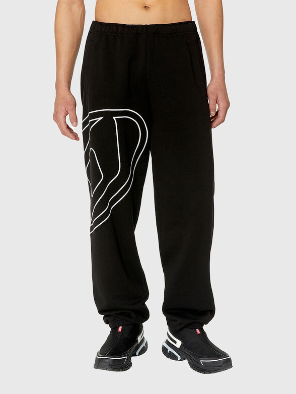 Logo-embroidered sweatpants in black  - 1