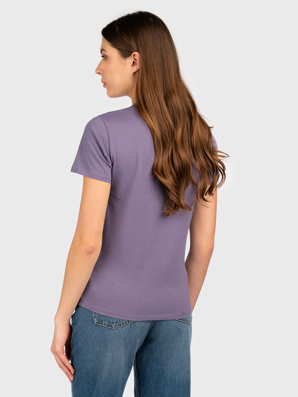 Blue T-shirt with logo print - 3