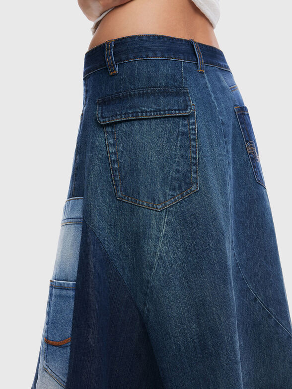Denim midi skirt - 3