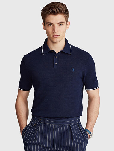Polo-shirt made of cotton and linen - 3