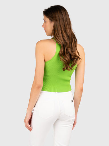 Cropped viscose blend tank top - 3