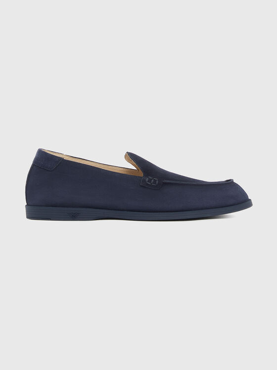 Blue suede moccasins - 1