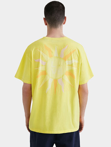 Cotton T-shirt in yellow color - 3