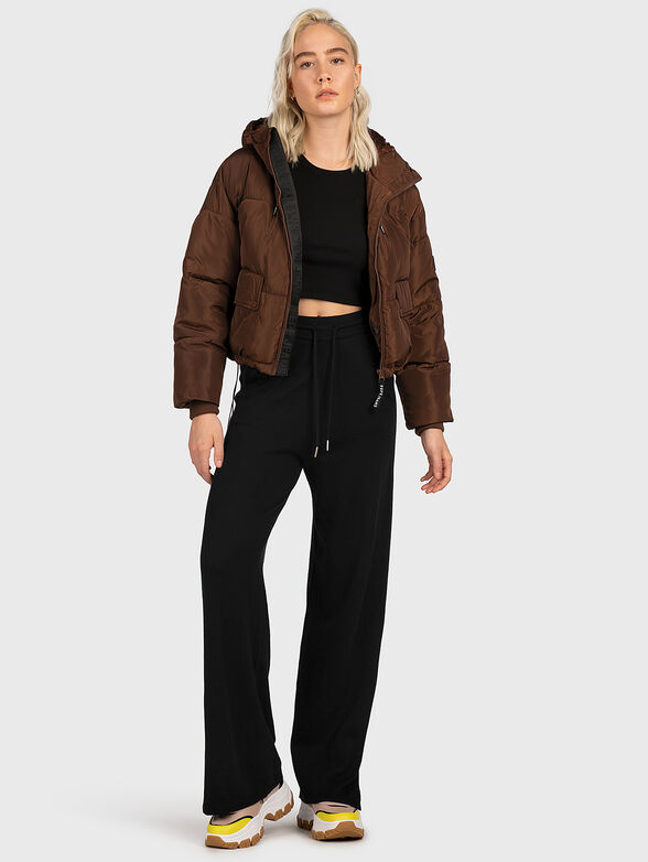 AMANDINE black cropped jacket with pockets - 2