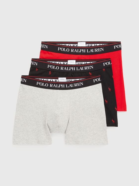 Set of three pairs of boxers with logo details - 1