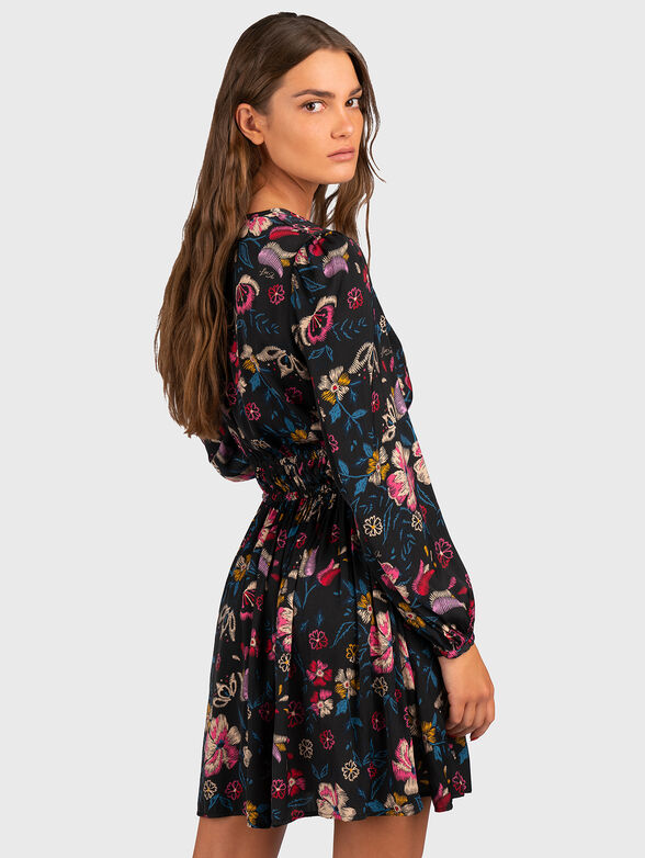 Long sleeve dress with floral motifs - 2