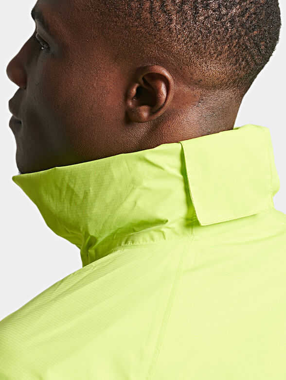 Black waterproof jacket with zip and hood - 5