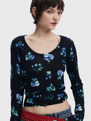 Slim sweater with print - 5