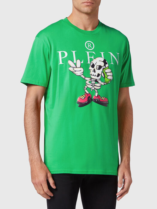 SKULLY G green T-shirt with print