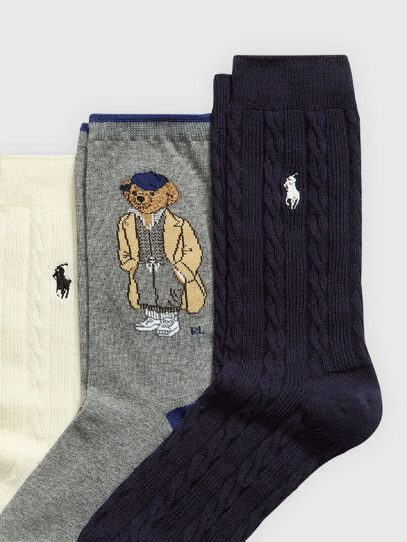 Polo Bear Crew Sock 3-Pack Gift Set - 3
