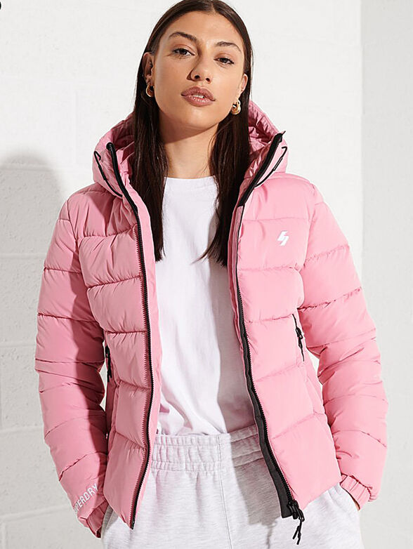 Hooded puffer jacket - 1