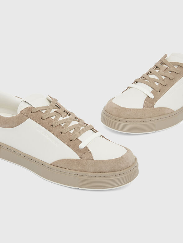 Leather sneakers with suede details - 4