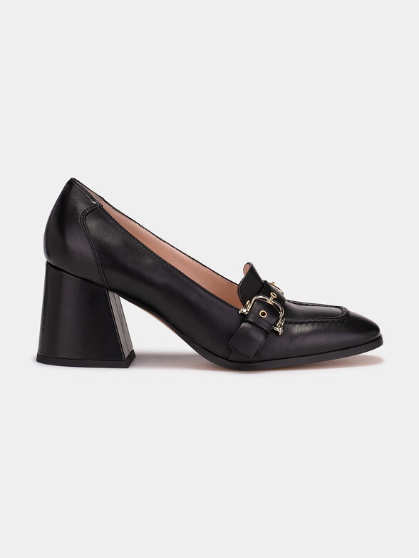 Black leather shoes - 1