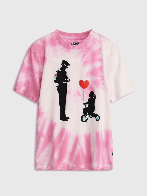 Тениска с принт POLICE LOVE BALLOON - 1
