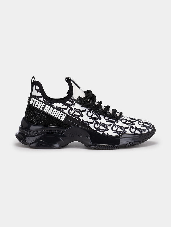 MAXILLA black sneakers with logo branding and crystals - 1