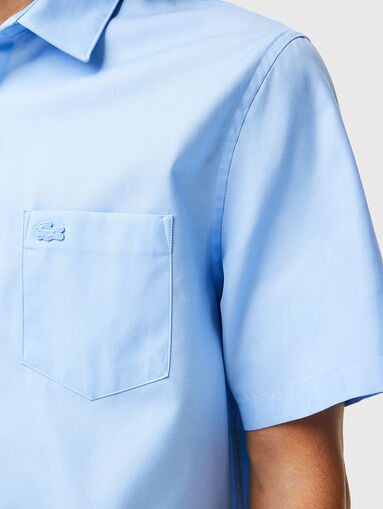 Short sleeve shirt in blue  - 4