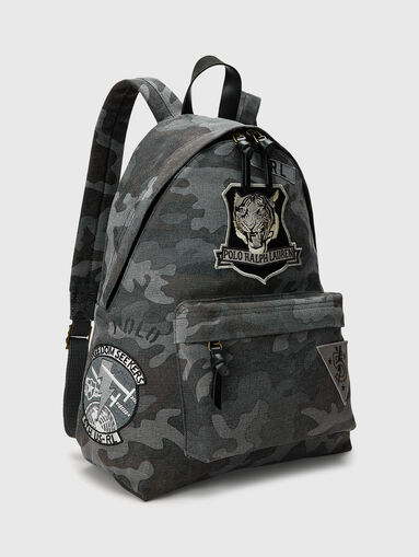 Backpack with camouflage print  - 3