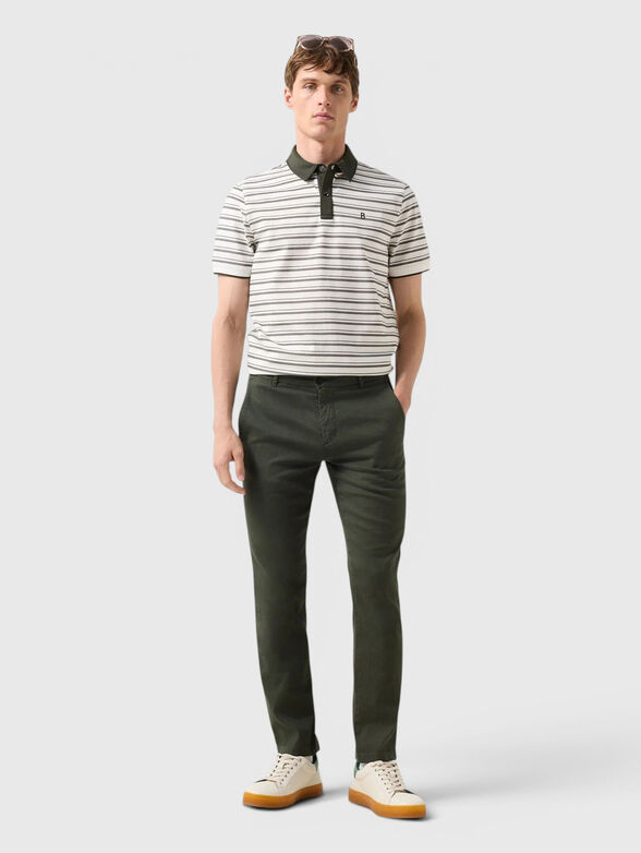 Linen and cotton blend trousers - 4