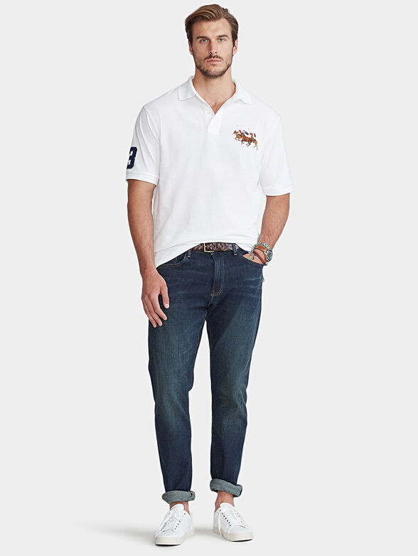 White polo-shirt with embroidery - 2