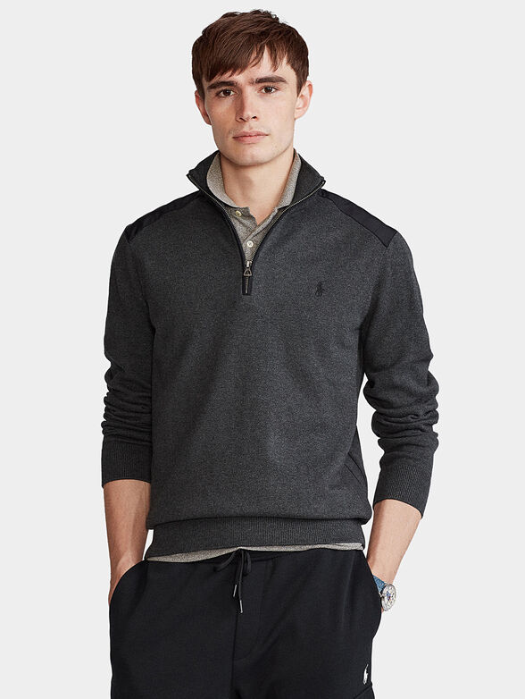 Sweater with logo embroidery - 1