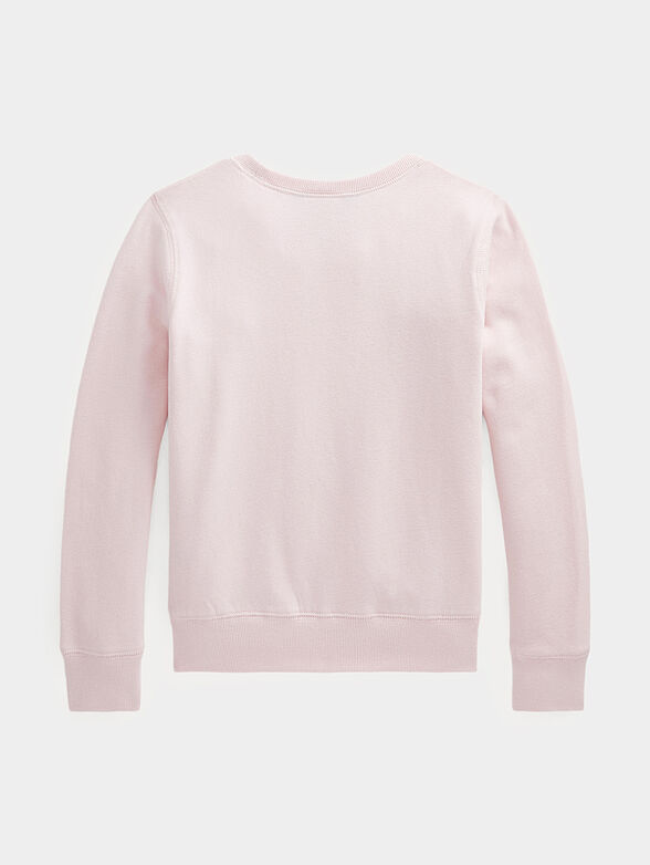 Pink sweatshirt with accent print - 2