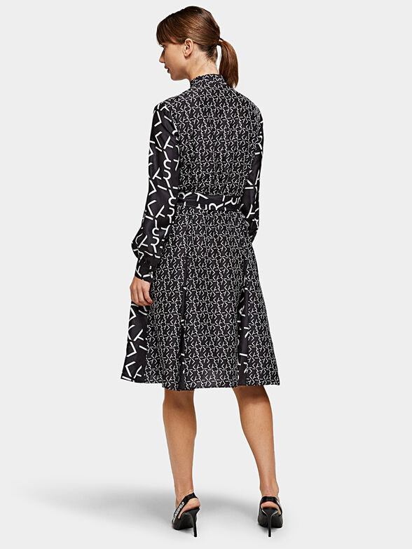Silk dress with logo print - 2