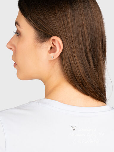 Cotton T-shirt with floral print - 4