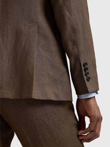 Slim linen blazer - 5