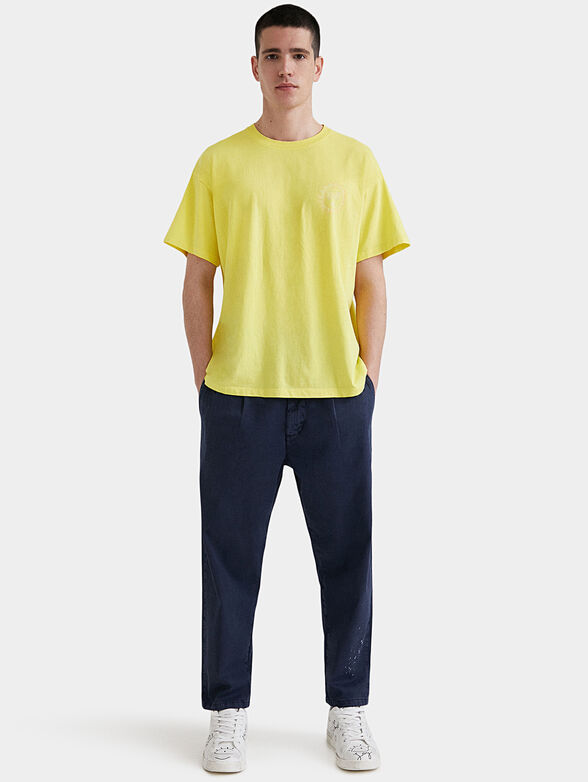 Cotton T-shirt in yellow color - 2