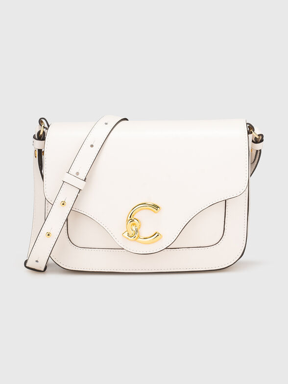 Leather crossbody bag with gold details - 1