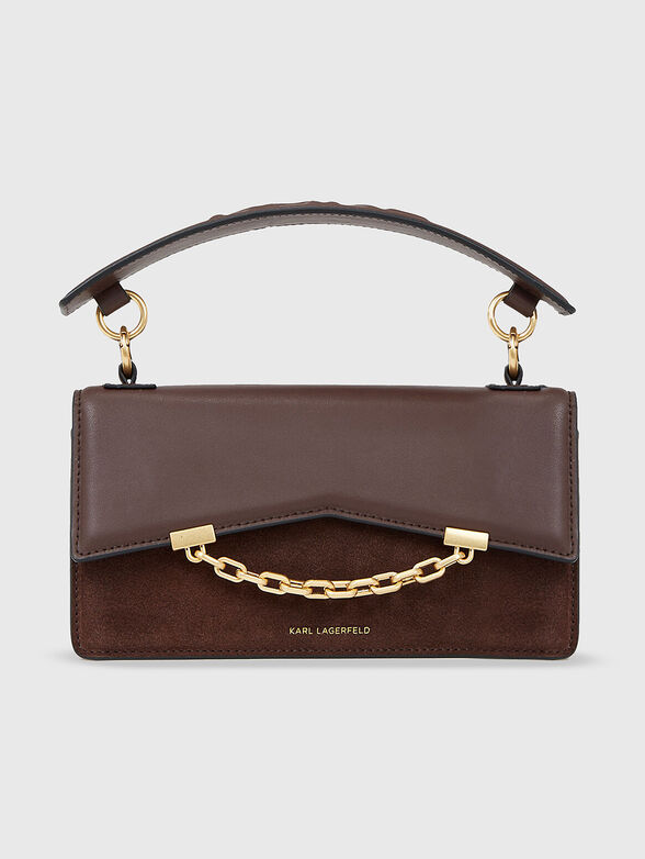 Small crossbody bag in brown colour - 1
