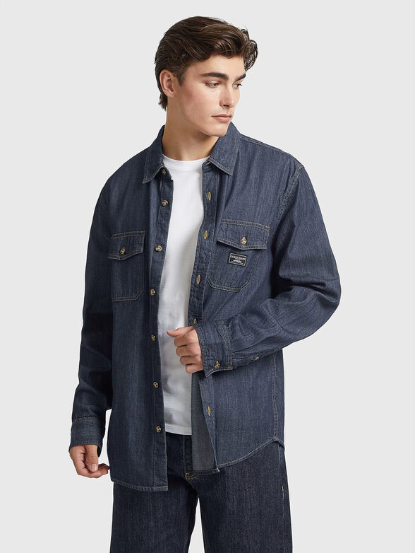 Navy denim shirt - 6